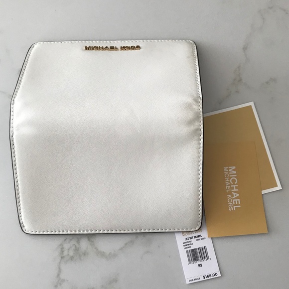 Michael Kors White & Gold Jet Set Travel Wallet - Picture 2 of 3